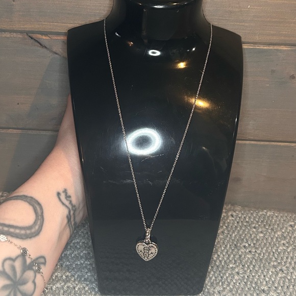 Jewelry - Silver Tone Happy Boy Heart Necklace